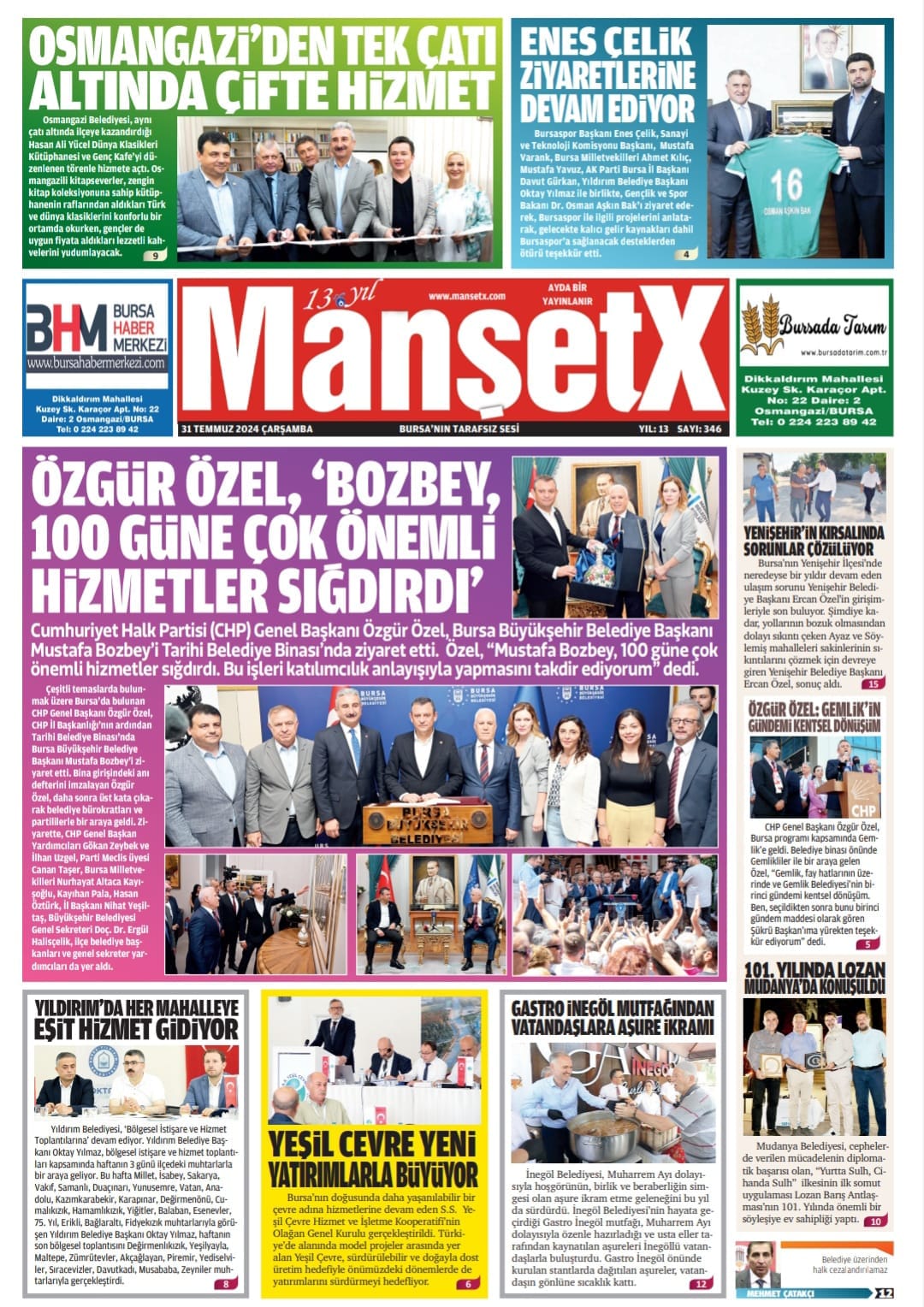 MANŞETX GAZETESİ'NİN 13. YIL 346. TEMMUZ SAYILARI ÇIKTI 