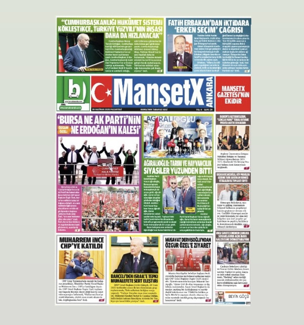 MANŞETX GAZETESİ'NİN BURSA VE ANKARA'NIN HAZİRAN SAYILARI ÇIKTI!